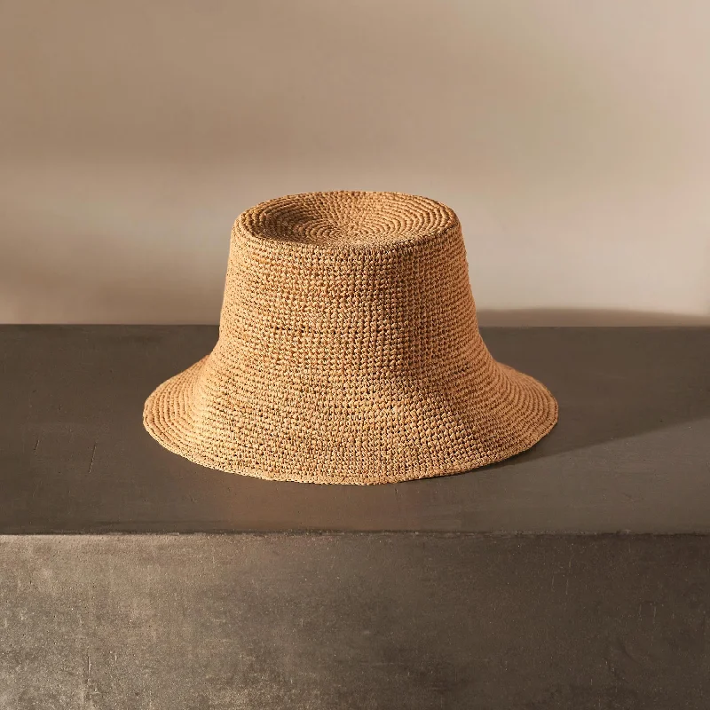 Crochet Bucket Hat - Jute