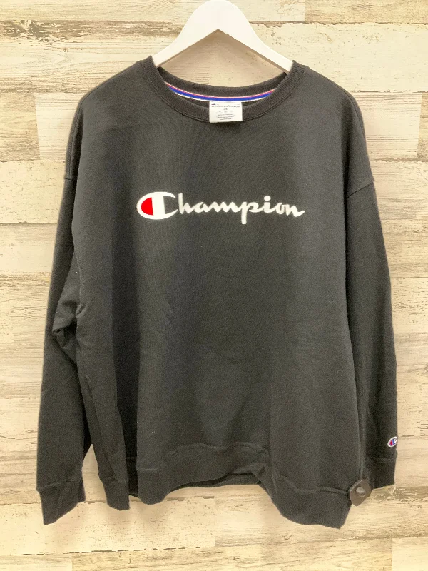 Sweatshirt Crewneck By Champion In Black, Size: 3x