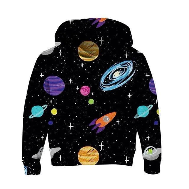 Hoodie, Kids 3D Hoodies, Galaxy