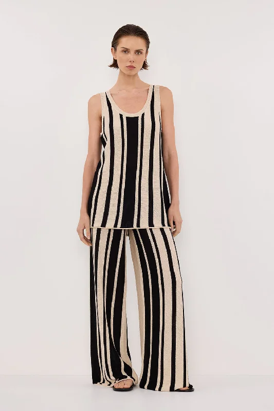 DELPHI STRIPE LONGLINE KNIT TUNIC