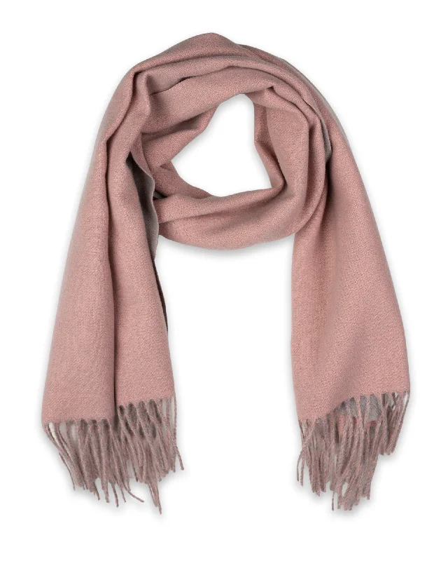 Mocha Two-tone Twill Scarf- Pink/Grey