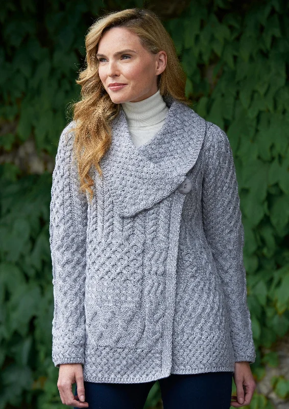 Aran One Button Super Soft Cardigan | Clearance