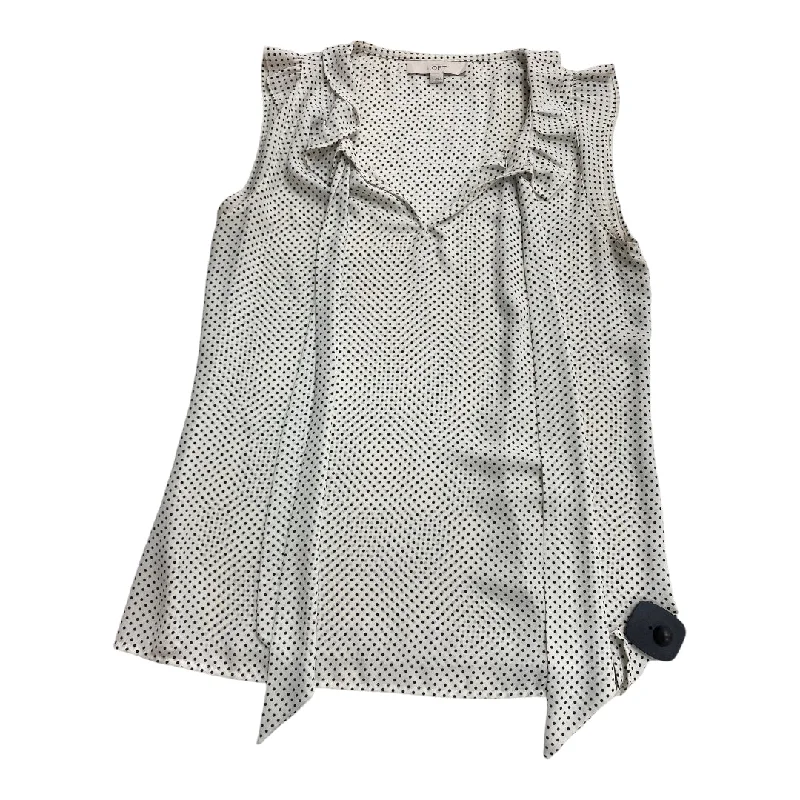 Top Sleeveless By Loft In Polkadot Pattern, Size: S