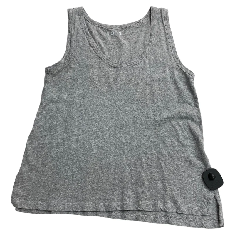 Top Sleeveless By Loft In Grey, Size: S