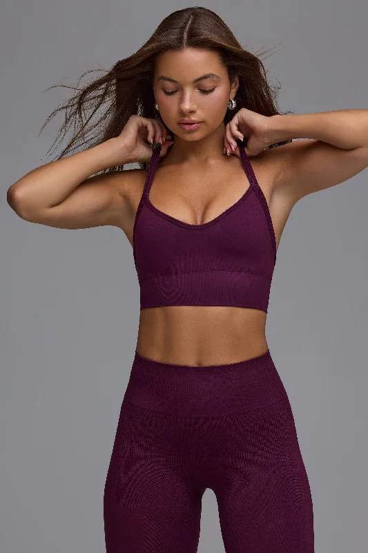 Define Luxe Multiway Sports Bra in Grape