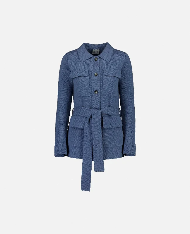 Leo Mathild Signature Jacke aus Cashmere-Mischung in Blau