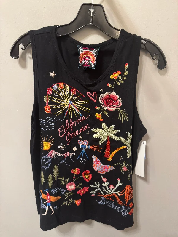 Top Sleeveless By Johnny Was In Black, Size: M