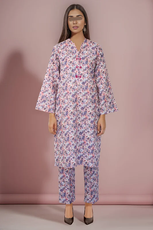 Printed Cotton Dobby Stitched 2 Piece (Shirt/Trouser)