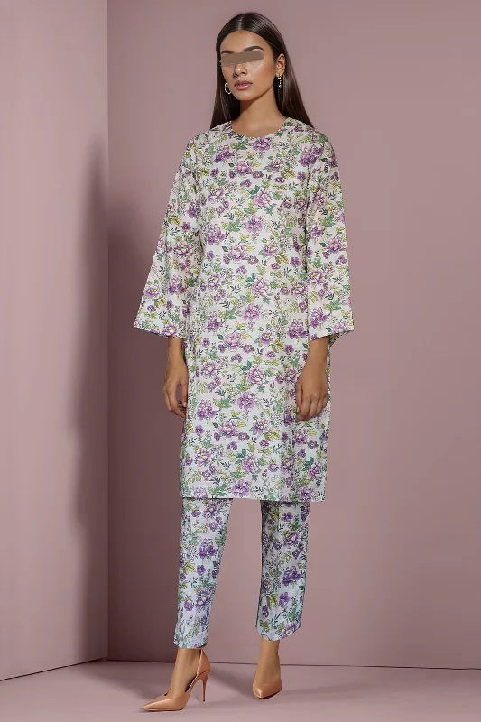 Printed Cotton Dobby Stitched 2 Piece (Shirt/Trouser)