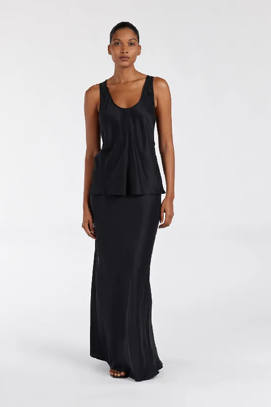 COLETTE BLACK SILK CAMI TOP