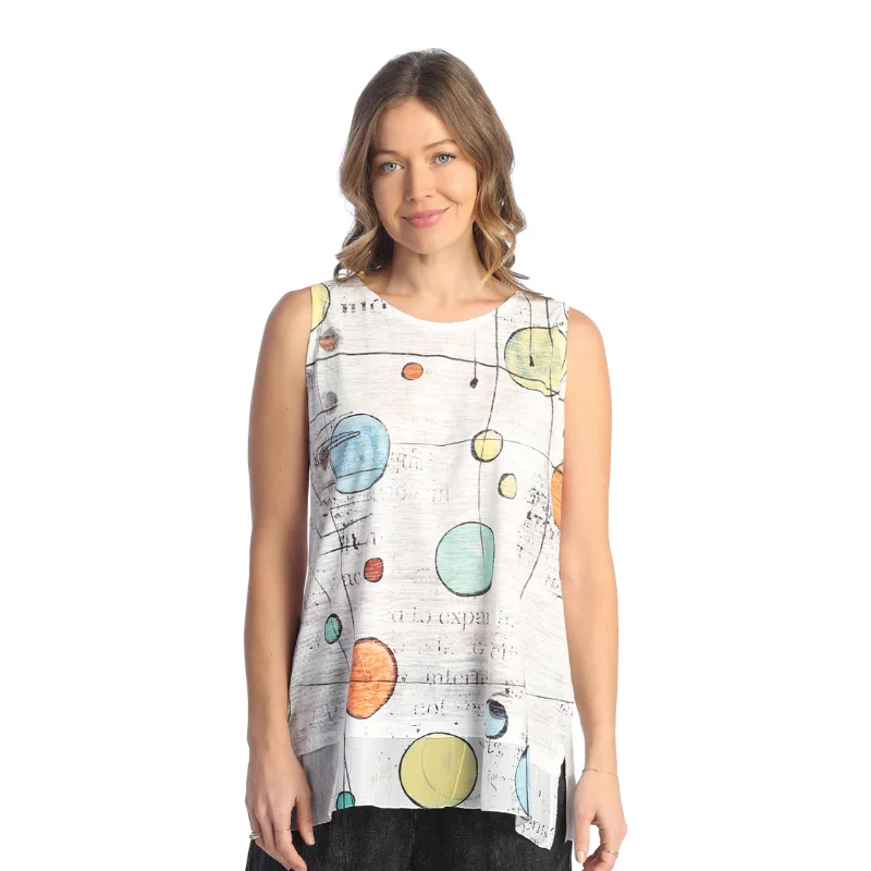 Jess & Jane "Journey" Burnout Sleeveless Top - AJ5-1837 - Size S