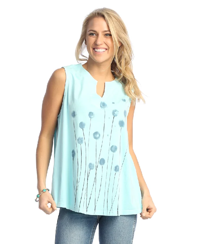 Weekend by Jess & Jane "Cheery" Sleeveless Cotton Jersey Top - WK7-1986