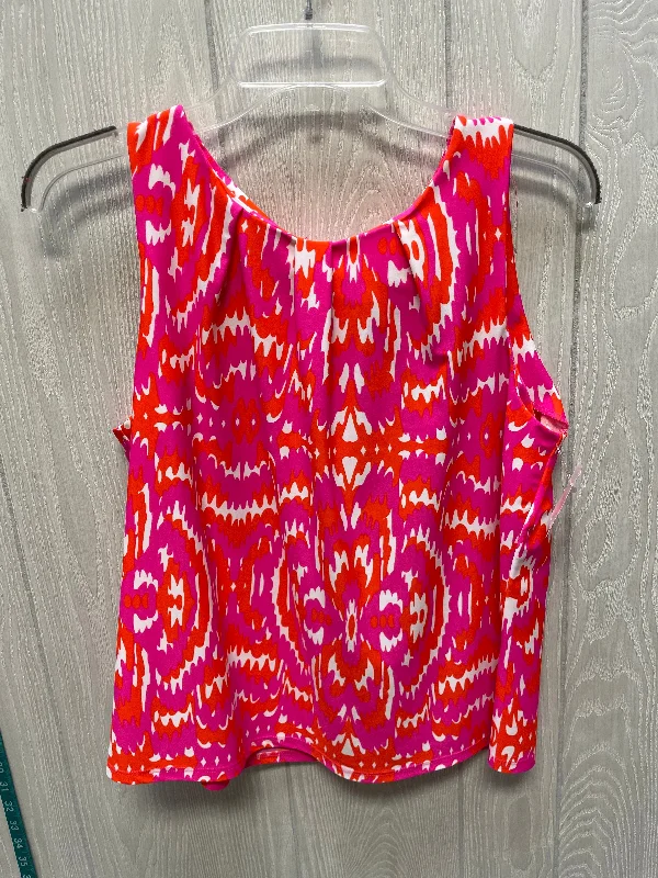 Top Sleeveless By Jude Connally In Orange & Pink, Size: M