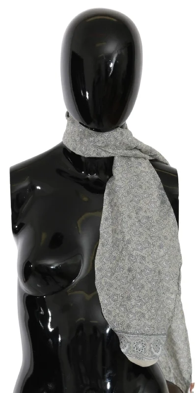 Ermanno Scervino Cotton blue Fantasy Print Women's Scarf