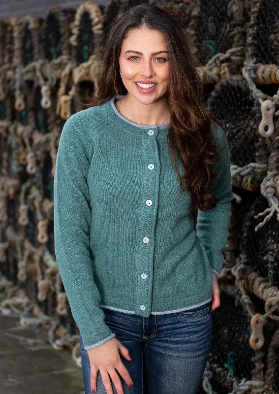 IrelandsEye Killiney Cardigan | Sea Green