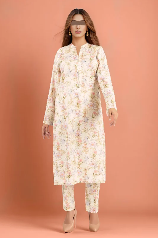 Printed Khaddar Stitched 2 Piece (Shirt/Trouser)