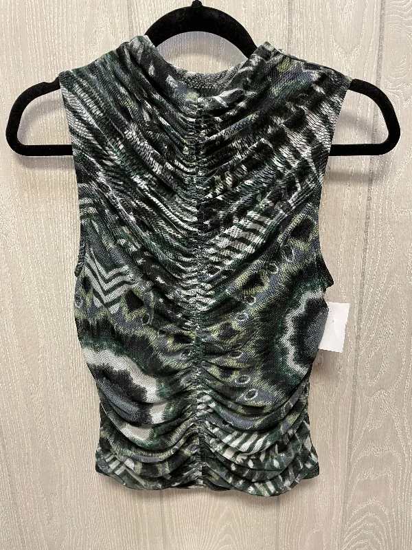 Top Sleeveless By Rachel Zoe In Black & Green, Size: M