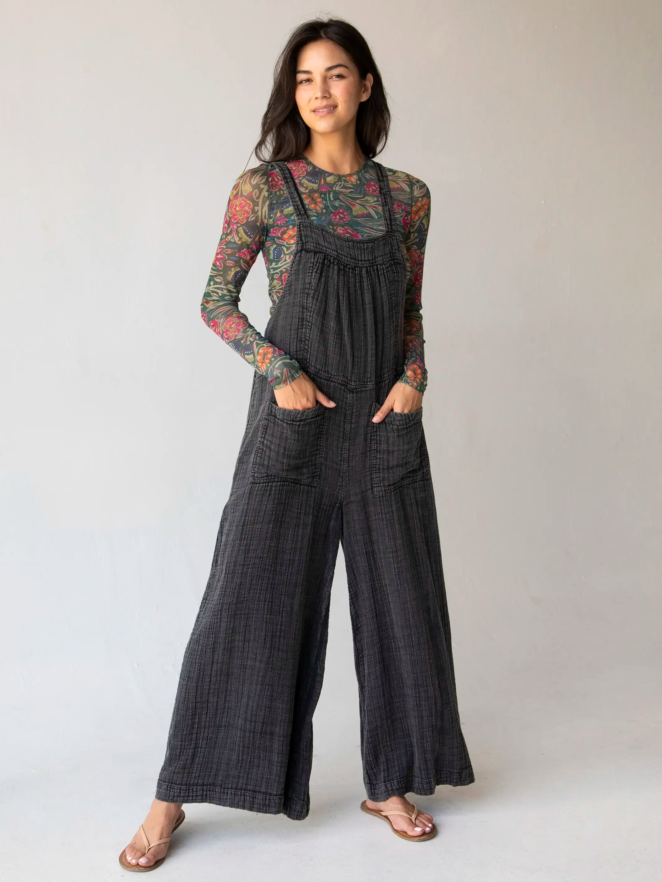 Dakota Tie Overall - Washed Black