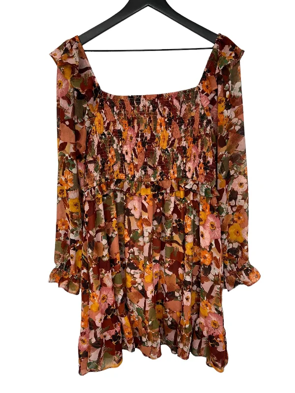 Dress Casual Short By Jodifl In Floral Print, Size: L