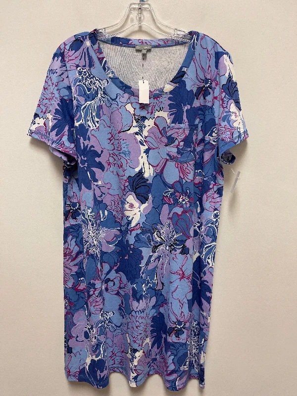 Dress Casual Short By Talbots In Pink & Purple, Size: Xl