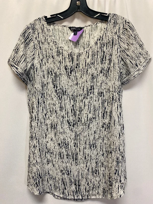 Black & White Top Short Sleeve Express, Size S