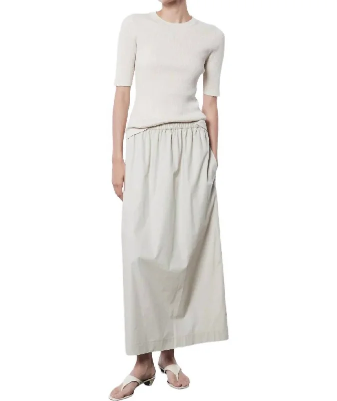 Cotton Resort Skirt In Clay