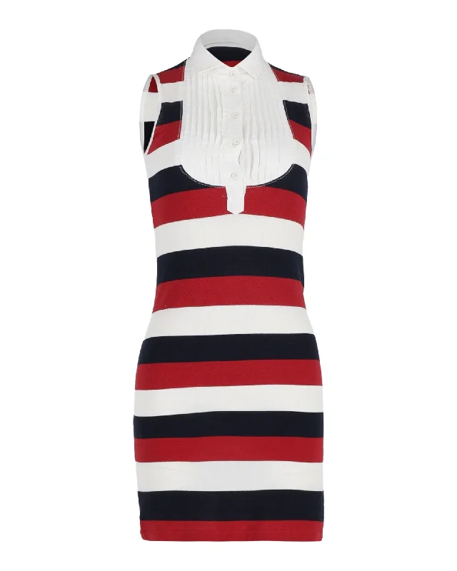 Dolce & Gabbana Striped MIni Dress in Multicolor Cotton