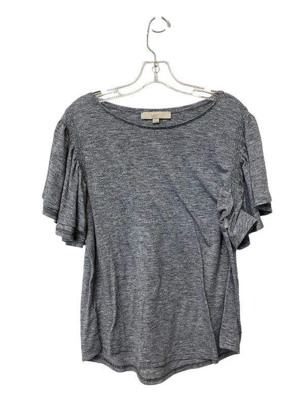 Grey Top Short Sleeve Loft, Size Xl