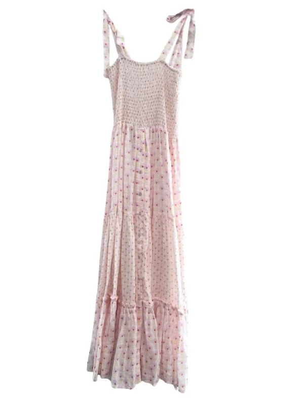 La Brume Bloom Print Maxi Dress In Blush