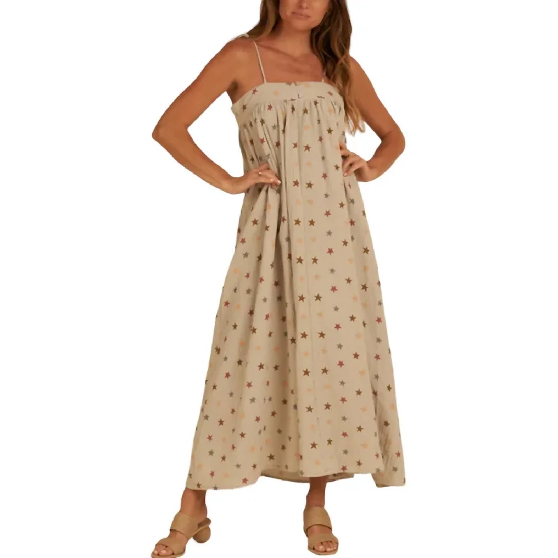 Malea Maxi Dress In Haze Stars