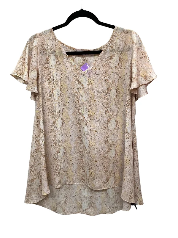 Snakeskin Print Top Short Sleeve Buddy Love, Size M