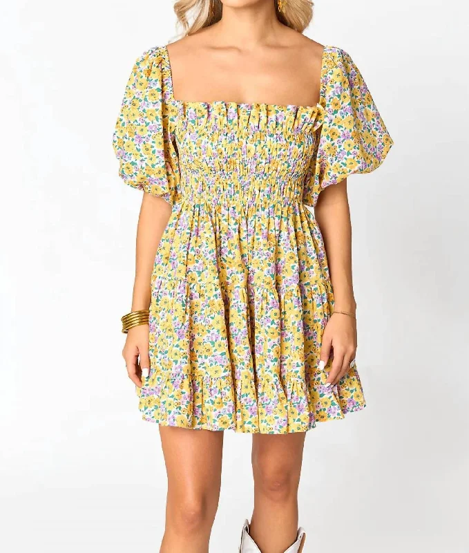 Spencer Mini Dress In Sunny Hunny