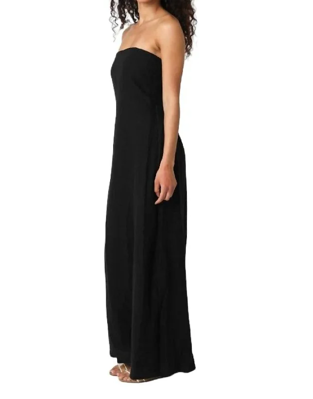 Strapless Maxi Dress In Black