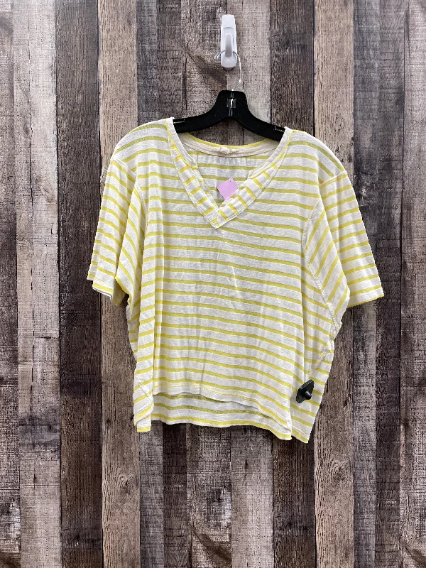 Striped Pattern Top Short Sleeve Ee Some, Size L