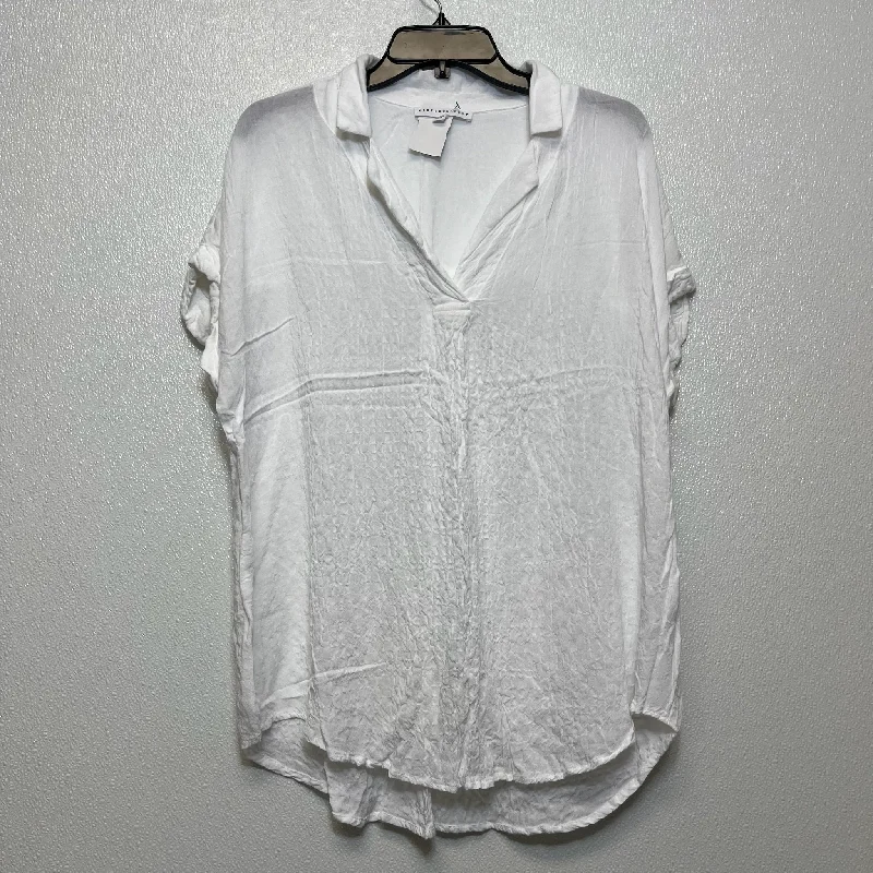 White Top Short Sleeve Jane And Delancey, Size L