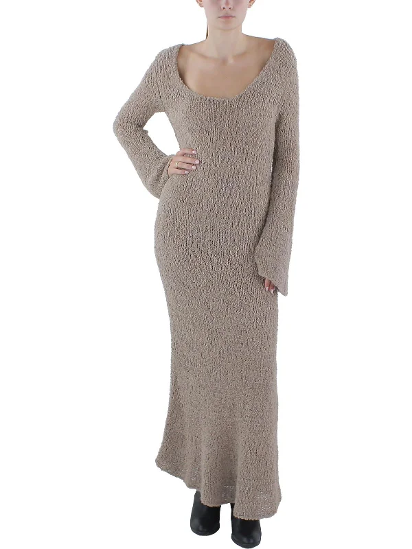 Womens Maxi Knit Sweaterdress