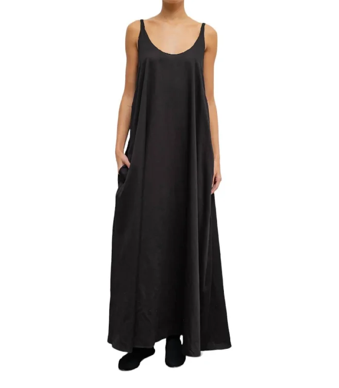 Yoko Maxi Tank Dress In Black