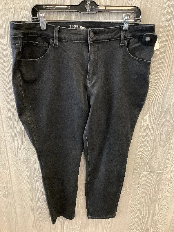 Jeans Skinny By Time And Tru In Black, Size: 18