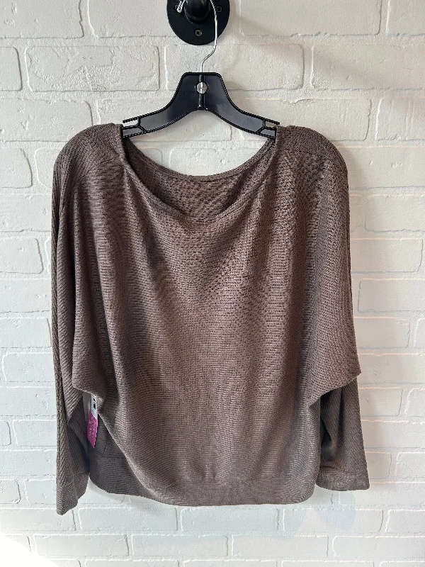 Top Long Sleeve By A New Day In Brown, Size: L