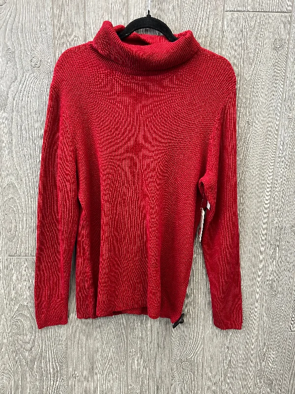 Top Long Sleeve By Croft And Barrow In Red, Size: Xl