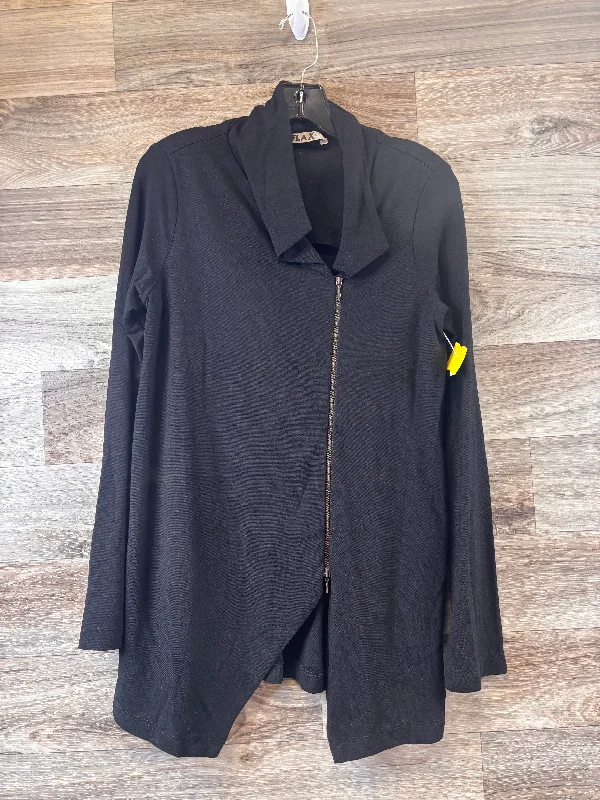 Top Long Sleeve By Flax In Black, Size: S