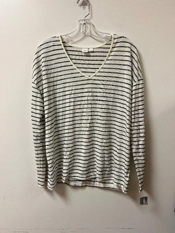 Top Long Sleeve By Gap In Striped Pattern, Size: M