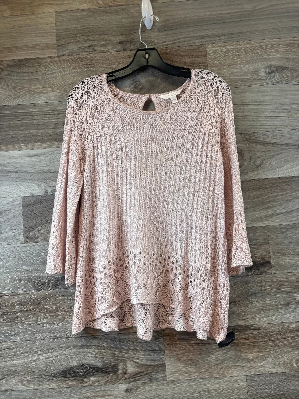 Top Long Sleeve By Lc Lauren Conrad In Pink, Size: Xsp