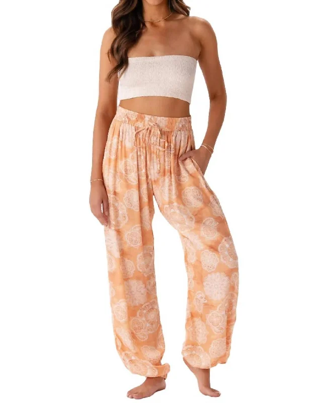 Flamenco Harem Pant In Sunrise Orange