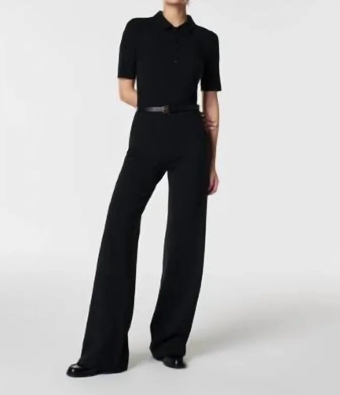 Smooth Perfectfit Ponte Wide Leg Pant In Black