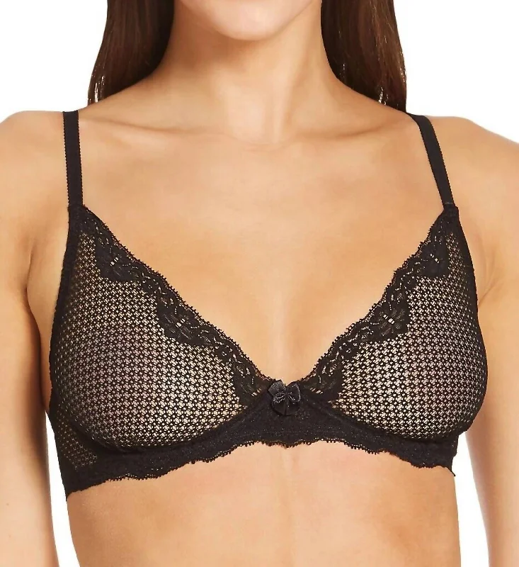 Alice Lace Plunge Bra In Black