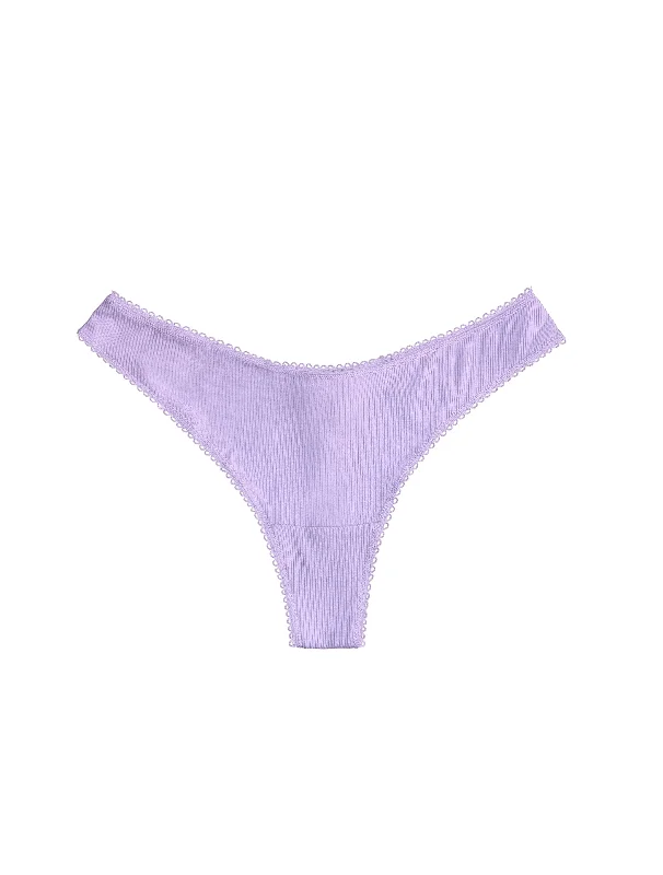 AiraModal™ Basic Ribbed Lavender Thong