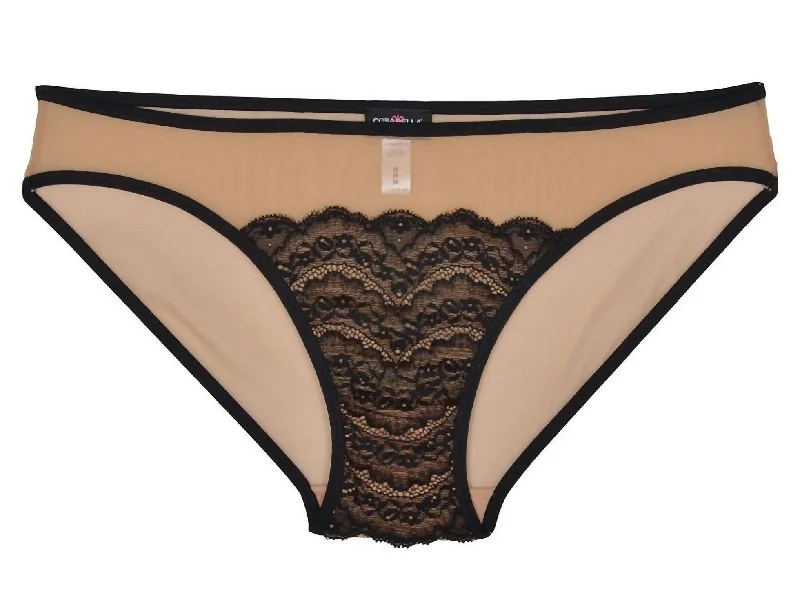 Elise Lowrider Bikini In Black/ Nude