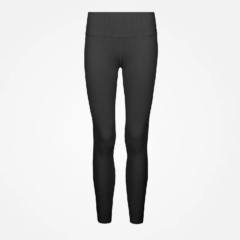 Gerippte Leggings | Schwarz