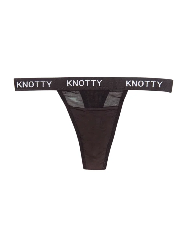 AiraModal™ Knotty Me Black Thong